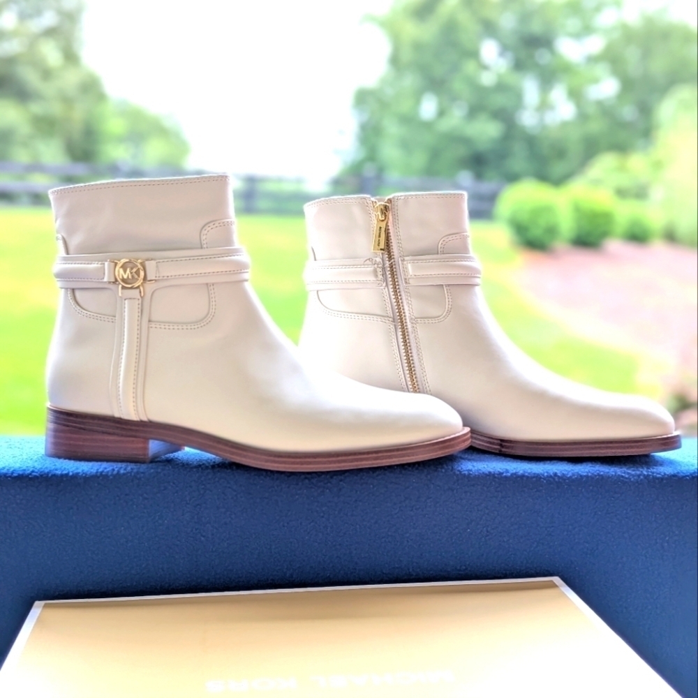Michael Kors Women's Ivory Ankle Booties